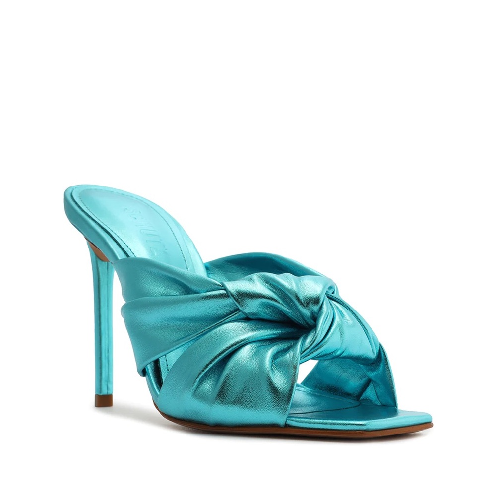 SCHUTZ Metallic Blue Sandals